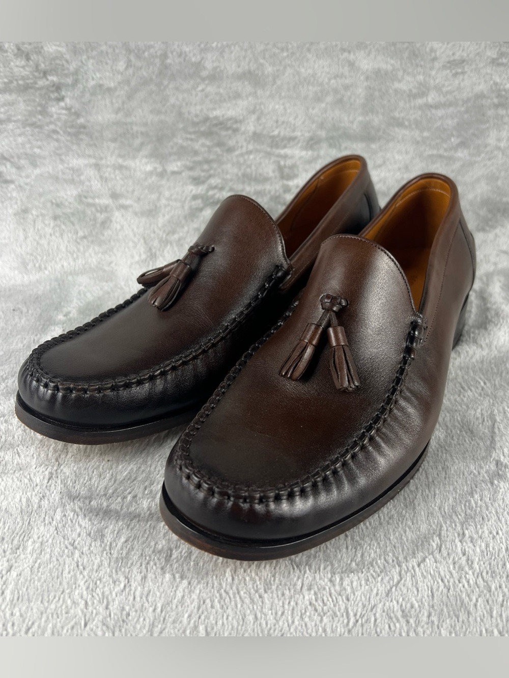 Beckett Simonon Lewis Tassel Loafer Men's U.S. Size 11 Brown Full Grain Leather